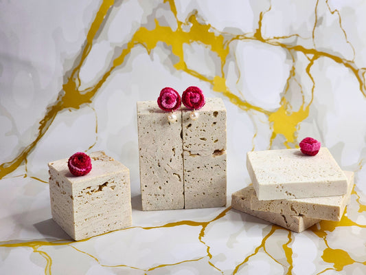 A pair of Rose with Freshwater Pearls Micro-crochet Earrings