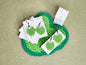 A pair of Monstera with beads Micro-crochet drop Earrings
