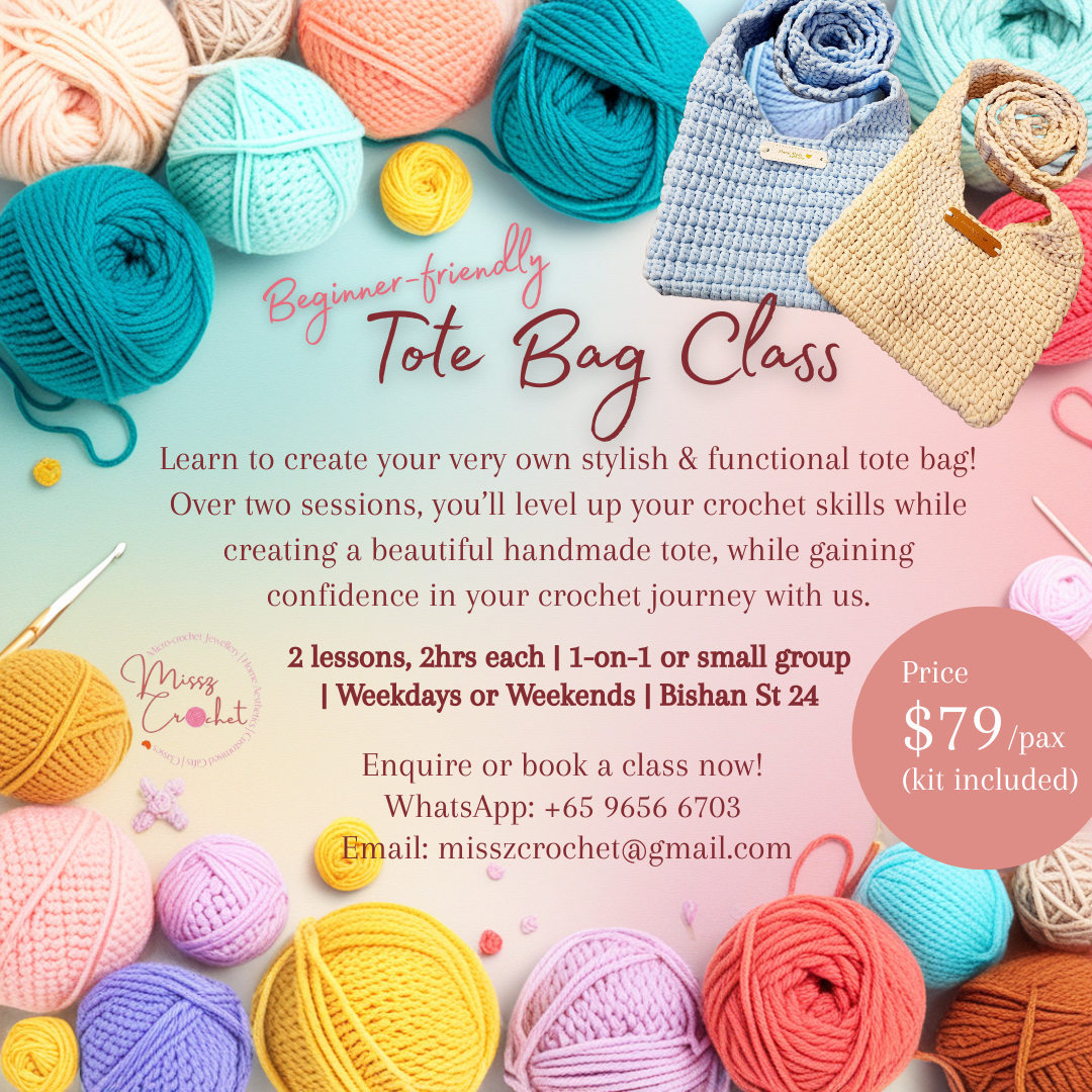 Beginner-friendly tote bag crochet class information