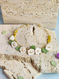 White Micro-crochet Lilies of the Valley with Freshwater Pearls Bangle